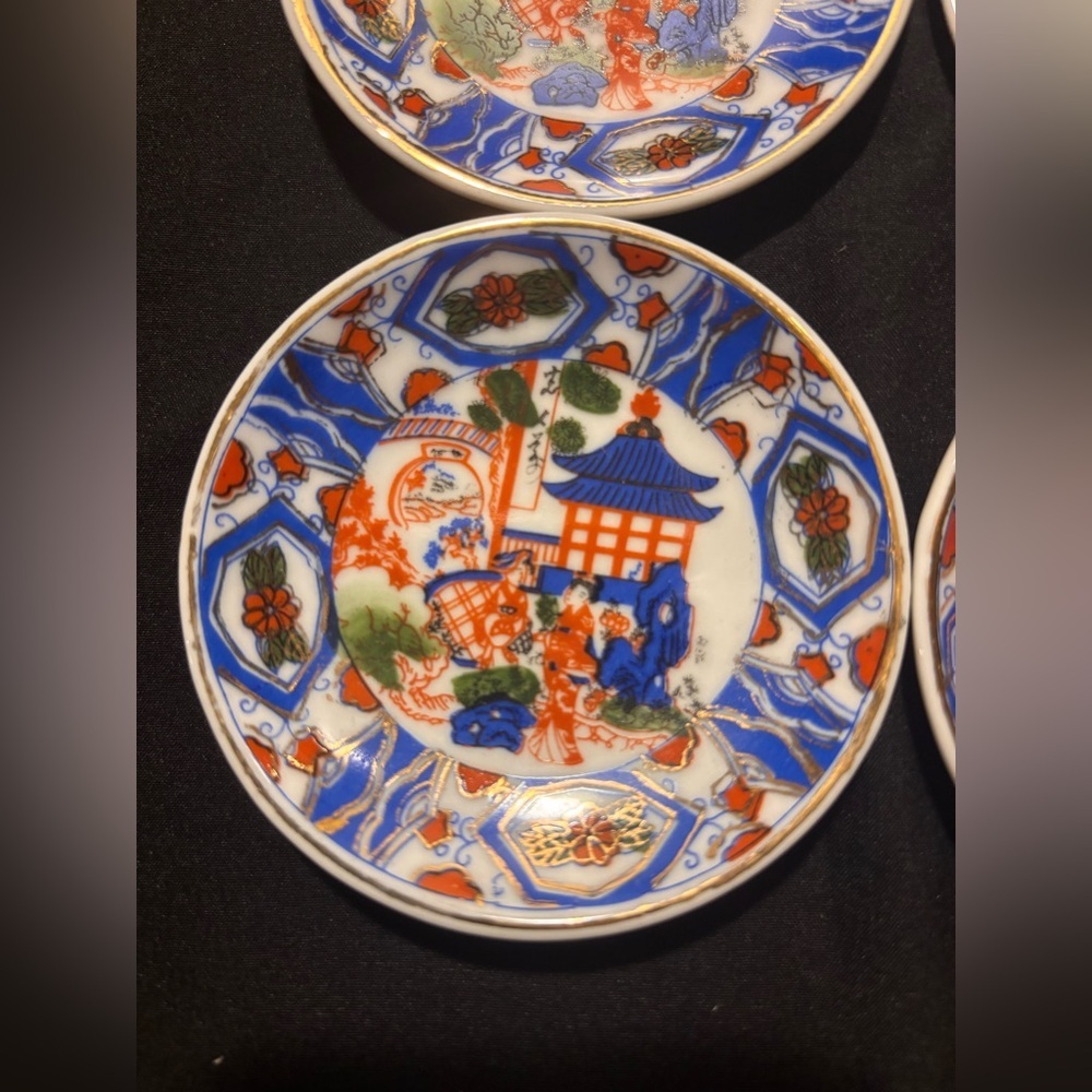 Colorful Porcelain Chinese Tea Set - Picture 3 of 8